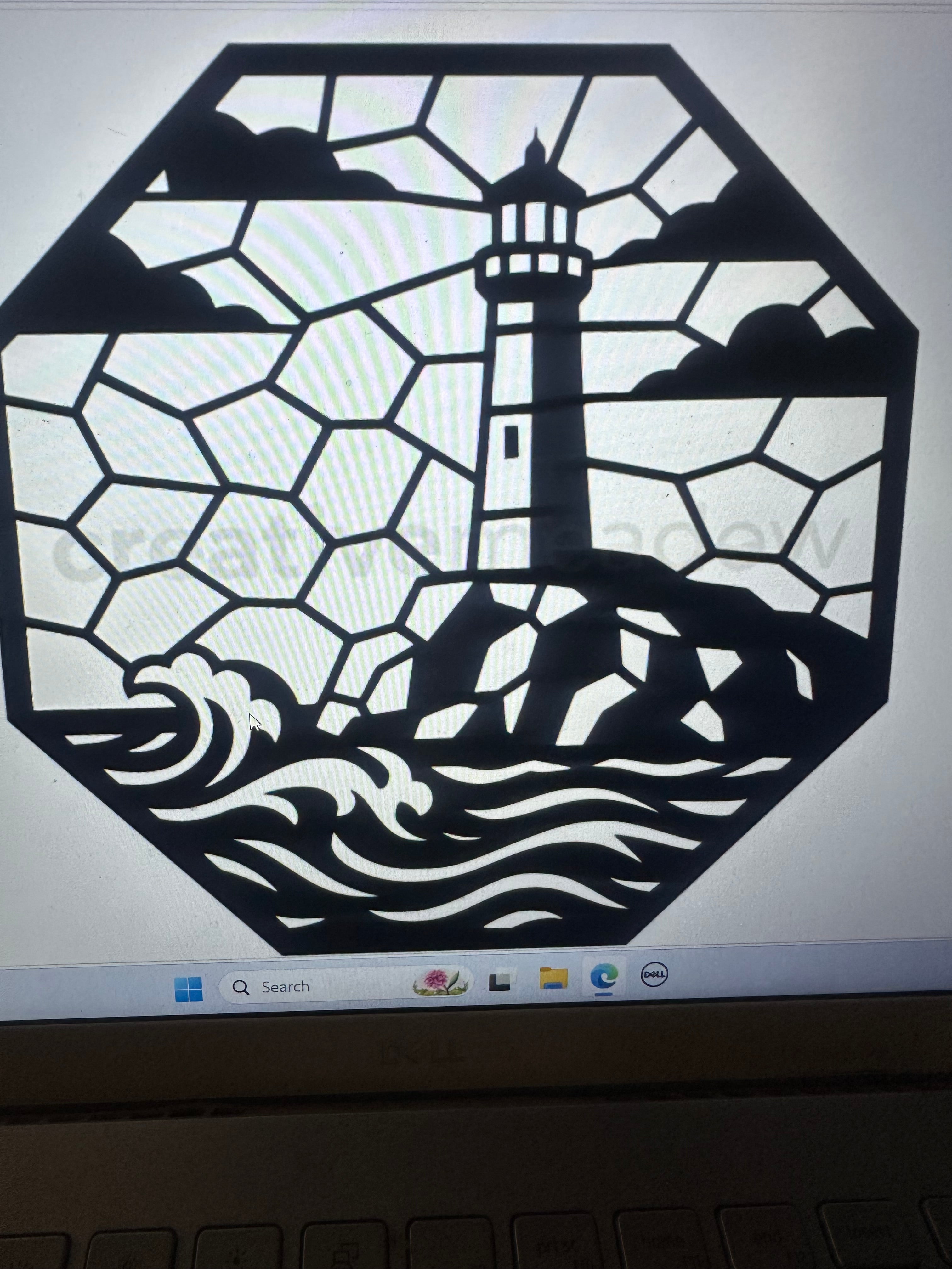 Template for resin