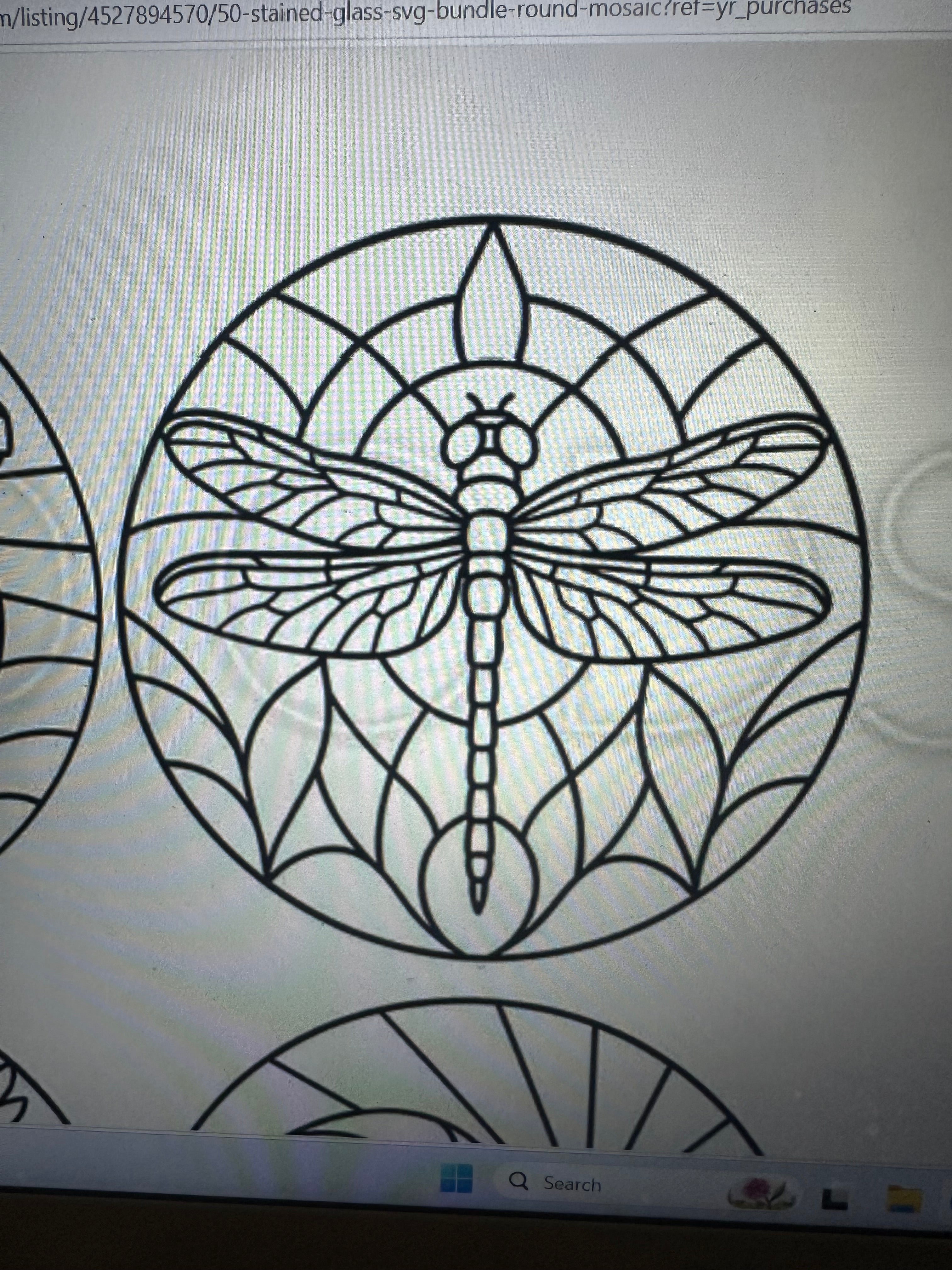 Template for resin