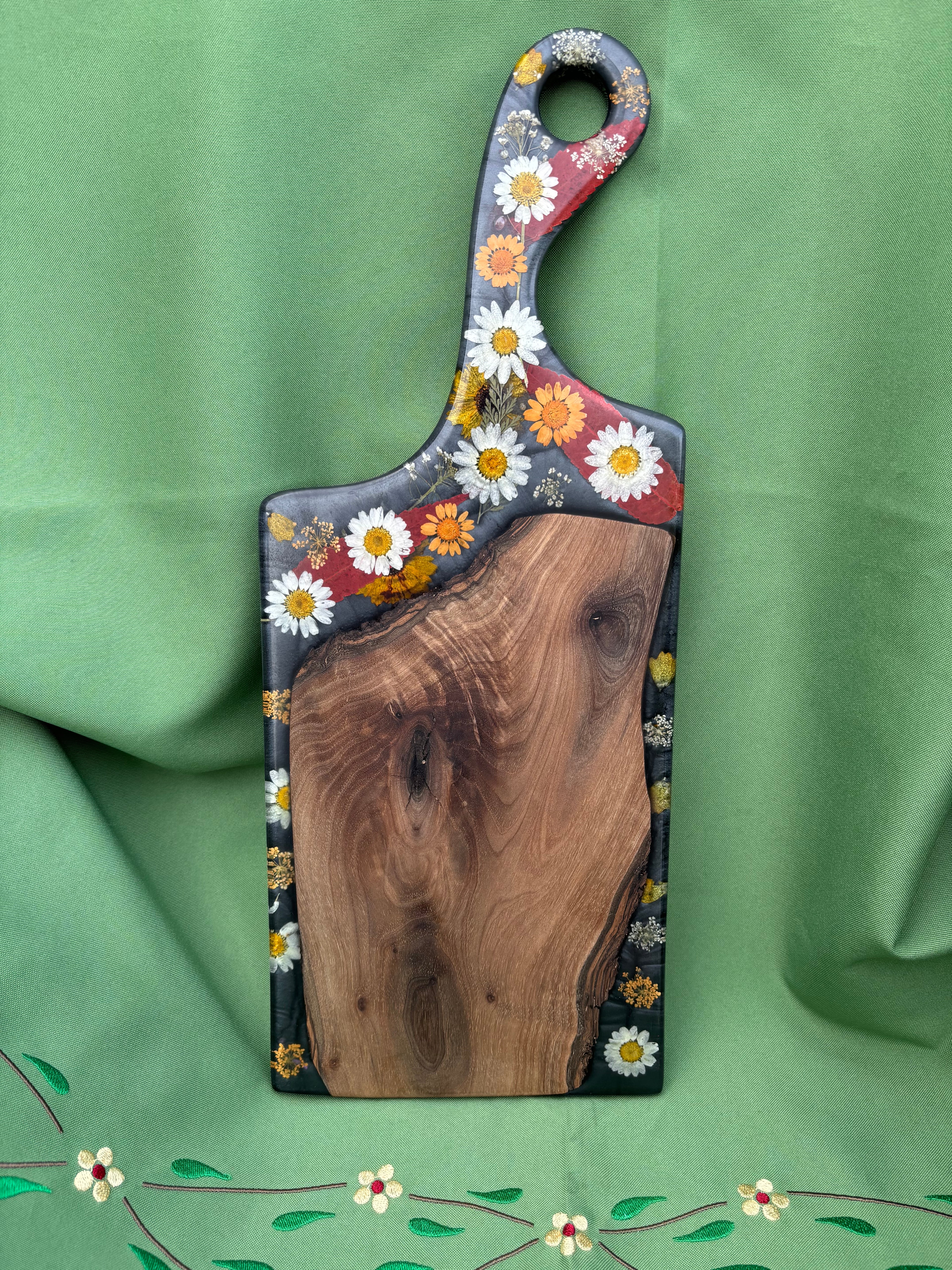 Walnut with black resin board