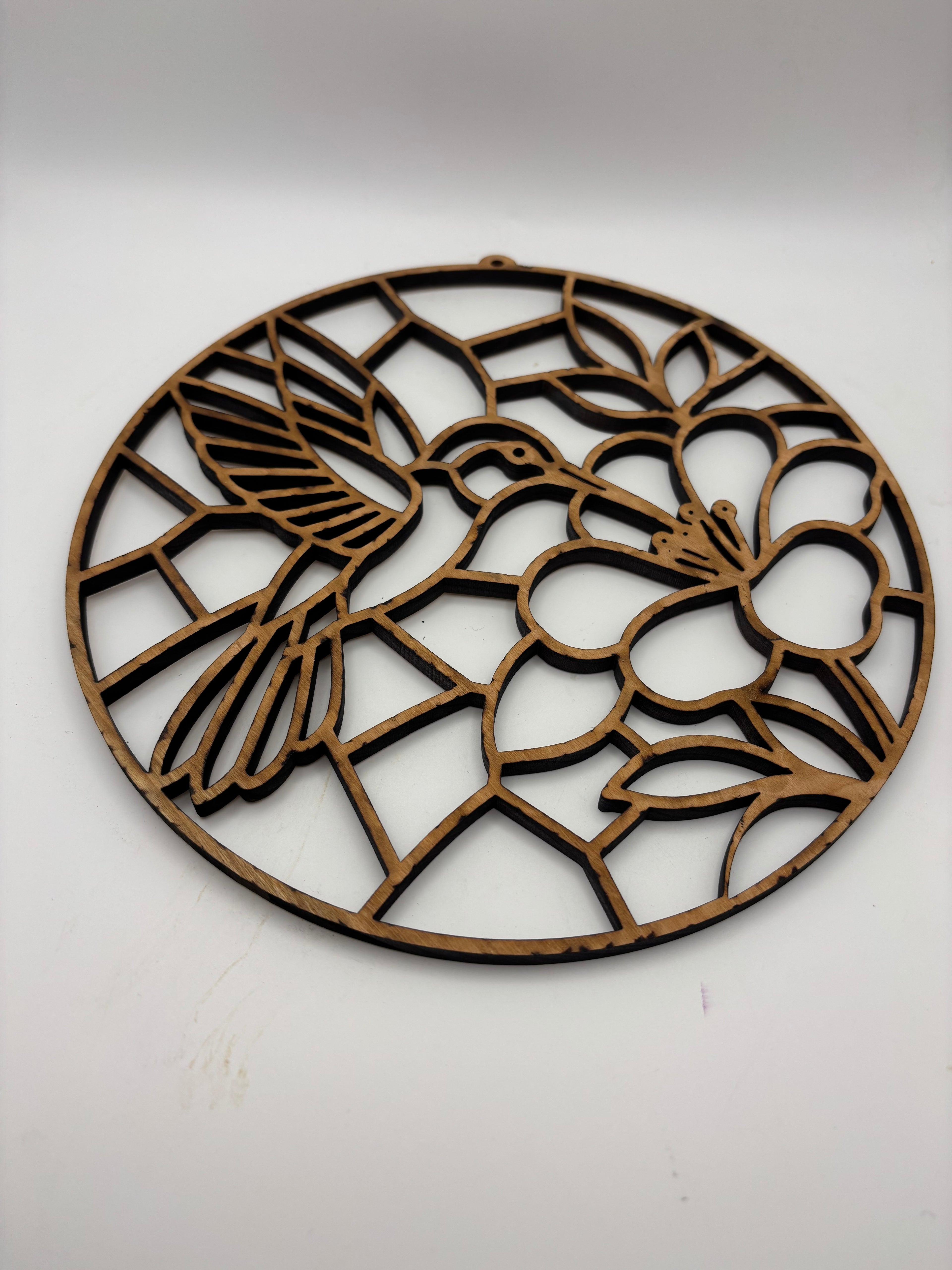 Template for resin hummingbird